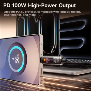 Câble USB-C Toocki anti-oxydation avec connecteurs métalliques et coque en alliage <span class=keywords><strong>de</strong></span> zinc, charge rapide 100W pour les voyages - Product Image 5