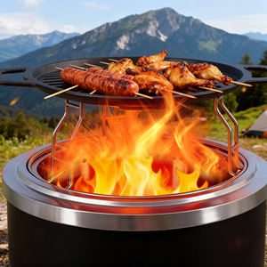 ชามจุดไฟไร้ควันสำหรับบาร์บีคิวกลางแจ้งเตาไฟทำจากสเตนเลสแบบพกพา - Product Image 5