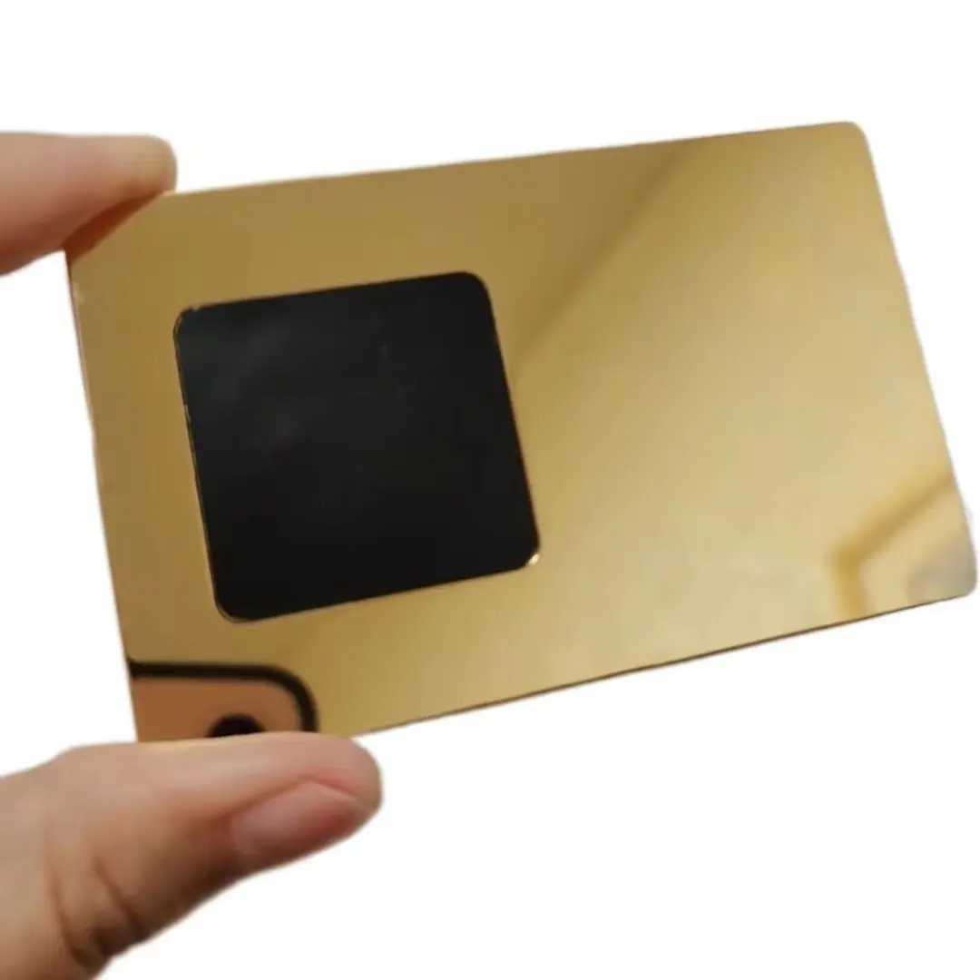 24-каратные золотые металлические карты с кристаллами Роскошные позолоченные металлические подарочные карты пустые металлические зеркальные визитные карточки