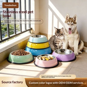 Stainless Steel Cat &amp; <strong>Dog</strong> <strong>Bowl</strong> Anti-fall Wear-resistant Thickened Non-slip Rubber Sole Not Easy Overturn Pet Supplies - Product Image 5