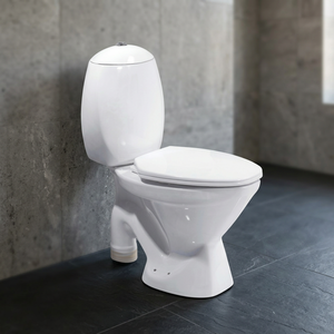 WC en porcelaine de style européen, deux pièces, à raccordement direct, avec siphon en P, double chasse et chasse latérale - Product Image 4