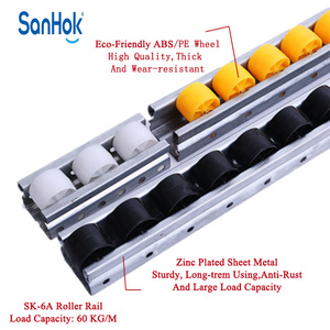 Rail à rouleaux en aluminium avec rouleaux à bride pour système de convoyage - Product Image 6