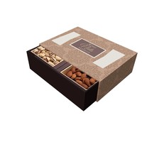 Boîte de luxe recyclable pour noyaux de noisettes et de noix, vente en gros de fruits secs et de noix de cajou, coffret cadeau de noix, boîte à noix élégante et personnalisée, délicieuse boîte à noix
