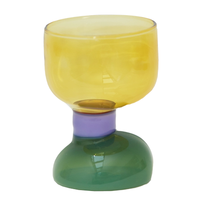 Verre soufflé à la main Art Déco verres colorés Base de couleur Jade verre borosilicate fête mariage gobelet à boire