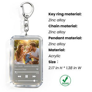 Llavero de Acrílico Transparente Personalizado de Alta Calidad con Nombre de Artista Musical, Portada de Álbum Impresa, Anillo para Llaves Personalizado - Product Image 2