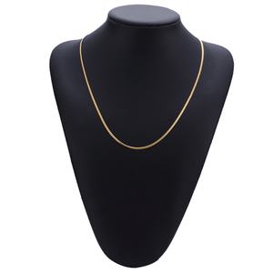 Cadena de Acero de 1mm/2mm, Chapada en Oro de 18K, Tipo Serpiente, Venta al por Mayor de Joyería - Product Image 1