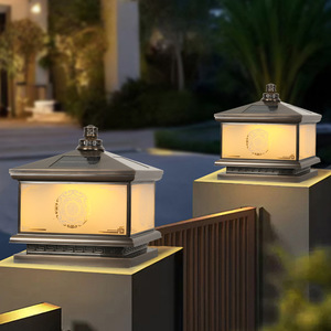 Lampe solaire à LED pour poteau de jardin Nightsappan PL-9138, IP65 étanche, en cuivre, pour portail extérieur - Product Image 4