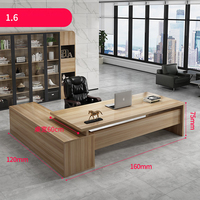 Ufficio scrivania e sedia combinazione di semplice e moderno boss singolo mobili per ufficio presidente manager scrivania con armadietto laterale