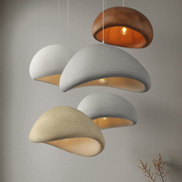 Lampe de plafond Wabi Sabi, luminaire suspendu en forme de champignon, style nordique minimaliste, abat-jour en pierre organique LED pour salon, salle à manger, chambre à coucher