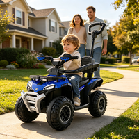 Quad enfant HT M610-1, buggy électrique 12V pour enfants avec barre de poussée parentale, ATV électrique pour enfants pour l'aventure tout-terrain