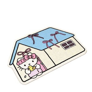 Para <span class=keywords><strong>Hello</strong></span> <span class=keywords><strong>Kitty</strong></span> Bonito Antiderrapante Macio Faux Cashmere Tapete De Pelúcia Padrão Abstrato Tapete para Entrada Do Quarto Decoração Do Banheiro - Product Image 5