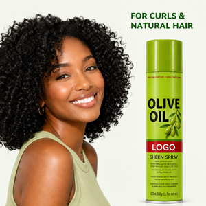 Natural Healthy Sheen <b>Spray</b> with Olive Oil 420ml <b>Moisturizing</b> Hair Shine Mist for Dry Thirsty Hair Scalp Care Private Label - Product Image 5