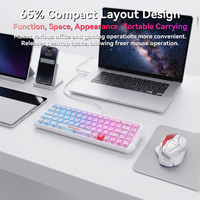 Flux 68 White AI Software Russian Layout Mechanical Magnetic Switch Hall Effect Rapid Trigger 8000Hz SOCD Gasket RGB USB-C