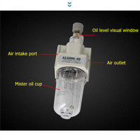 Lubricador de Aire Comprimido Tipo SMC AL3000-03 AL4000 1/2\", Alimentador de Aceite Único, Accesorios para Copa de Fuente, Filtro de Aire y Regulador