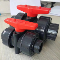 Robinet à bille manuel en PVC-U de 4 pouces de haute qualité pour l'irrigation de l'eau, certifié OEM ISO9001 CE, garantie 50 ans, gris/noir, standard