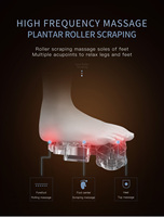 Masseur électrique pour les jambes avec chauffage, 3 niveaux d'intensité, rouleau pour les pieds, grattage, enveloppement par airbag, machine de relaxation