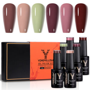 YOKEFELLOW-Ensemble de <span class=keywords><strong>Vernis</strong></span> à Ongles <span class=keywords><strong>Semi</strong></span> <span class=keywords><strong>Permanent</strong></span> à Haute Teneur en Pigment, 6 Bouteilles, 10ml - Product Image 1