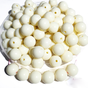 Color de galvanoplastia acrílica, accesorios de cadena para teléfono móvil DIY, pulsera de cuerda, joyería, Material redondo, cuentas sueltas - Product Image 5