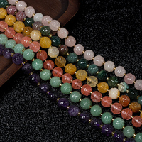 Perles de pierres précieuses naturelles sculptées à la main en forme de fleur, perles de lotus naturelles pour la fabrication de bijoux, 10 mm, quartz rose, améthyste