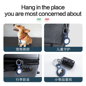 Étui de protection pour AirTags, porte-clés en cuir, design luxueux antichoc, <span class=keywords><strong>compatible</strong></span> - Product Image 5
