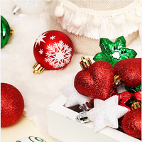 SHUANGYUAN Nouveaux ensembles de boules de Noël de 5 cm/41 pièces Décorations d'arbre de Noël Boules de Noël Esferas Navidenas