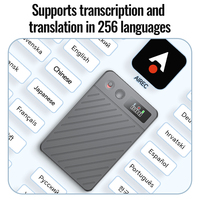 Mini traducteur IA, transcription IA, traduction en temps réel pour 256 langues, alliage d'aluminium, chargement magnétique, réunions, études