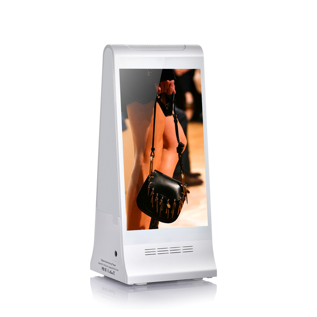 Digital Restaurant Menu Advertising Stand With HD Screen, Battery Operation, QR Order Scan & Remote Content Updates