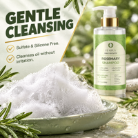 Sampo Keratin Rosemary Ekstrak Tumbuhan Alami Membersihkan Dengan Lembut Menutrisi Melembutkan Rambut Mengatasi Rambut Kusut OEM Label Pribadi