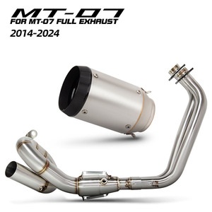 Système d'échappement <span class=keywords><strong>Tracer700</strong></span>/GT pour Yamaha MT07 FZ07 XSR700 TRACER 7/GT 2014-2024, kit de tuyaux d'échappement pour moto, collecteur, silencieux ASR - Product Image 1