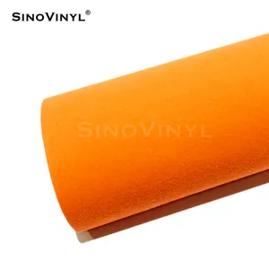 SINOVINYL UV עמיד אוויר בועת משלוח VS-06 160 מיקרון קטיפה כתום רכב גלישה ויניל מדבקה