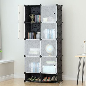 Organizador de almacenamiento de 6 cubos Gabinete de plástico Ensamblar Cubo modular Armario de plástico - Product Image 5