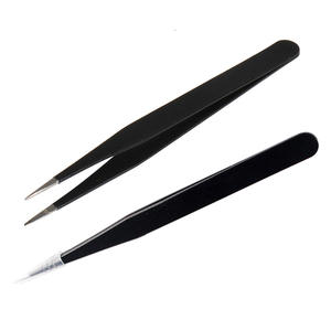 Pincettes de précision en acier inoxydable, à tête droite et coudée, pour extensions de cils, outils de réparation d'ongles, usage industriel - Product Image 4