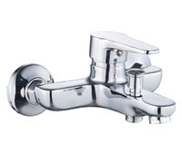 Robinetterie de salle de bain murale, mitigeur eau chaude et froide pour baignoire et douche