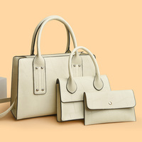 Sac à main pour femme en cuir PU de luxe, ensemble de mode imperméable 3 en 1, sac à main et porte-monnaie pour femme