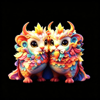 Lanternes Huayi les plus vendues, lanternes colorées aux motifs de bêtes porte-bonheur, lanternes chinoises chic, nouvelles lanternes imperméables pour le printemps et les fêtes