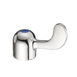 Poignée complète chromée froide 14 cm de largeur 6 cm de hauteur pour robinet de salle de bain - Product Image 1