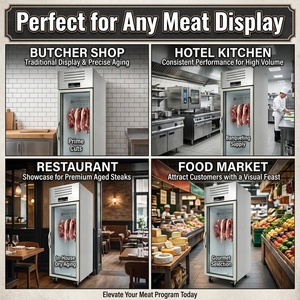 <span class=keywords><strong>Vitrina</strong></span> Refrigerada Industrial para Carne con Puerta de Vidrio, Diseño de Fácil Limpieza para Uso en Tiendas de Carne Halal - Product Image 5