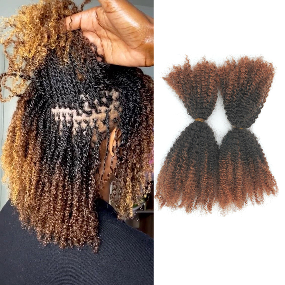 Vast Hair Official - KAMA Wholesale Indian Hair 30/Natural/30# 4C Afro Kinky Machine Double Weft Remy Hair Extension 100% Twist Hair Bundles Braids