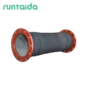 Large Diameter Braided Mud Discharge Water Suction Flexible Connecting Flange Dredging Rubber Hose