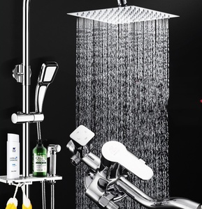 Cabezal de ducha con filtro de agua de lluvia de cobre caliente cromado de 8 modos de alta presión aquacare con mano - Product Image 1