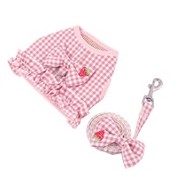 Huisdierenproducten Geborduurd Fruit Serie Geruite Kat Kleine Huisdier Borst En Rug Tractie Touw