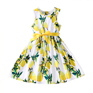 Nouvelle Robe d'été 2026 avec Nœud et Ceinture pour Petites et Moyennes Filles – Vente en Gros, Personnalisable, Haute Qualité, Robe de Vacances Tendance pour Enfants - Product Image 1