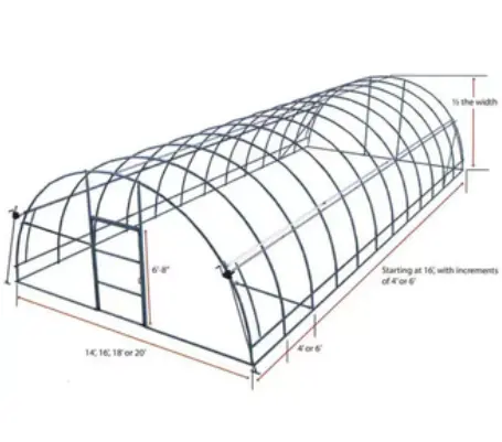 Vegetable agricultural green house Single-Span PE Plastic Film Greenhouses Poly tunnel greenhouse for sale