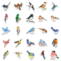 50 autocollants en vinyle imperméables à l'eau sur le thème des oiseaux, pour décorer ordinateur portable, guitare, bagages, pour adolescents et adultes