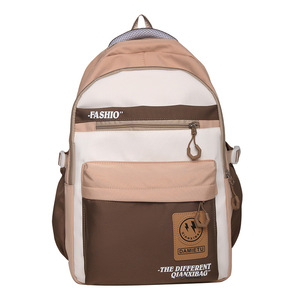 DAMIETU Student Backpack 20 Inches Color Blocked Unisex School Education Travel Backpack - Product Image 5