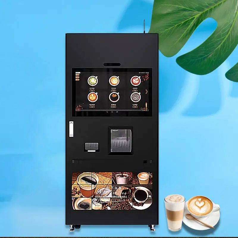 Espresso Ice Coffee Vending Machines Bean To Cup Fully Automatic Vending Machine For Coffee