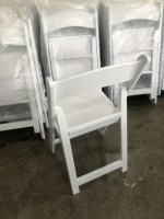 Chaise pliante en résine blanche pour événements extérieurs, usage intensif, idéale pour les mariages, les fermes et les cours – Offre spéciale