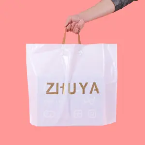 Custom Logo Shopping Bags With Handle Plastic Gift Bag Personalized Gift Bag For Branded Products Fashionable Shopping Packaging