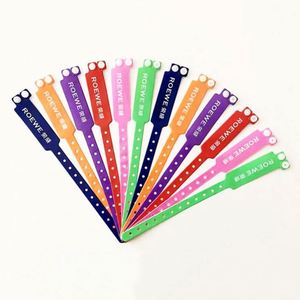 Eco-friendly PVC Soft Hospital <b>Bracelet</b> Vinyl Wristband Made in China Sport and Fashion Plastic Material - Product Image 5