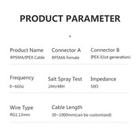 Câble coaxial U.FL IOT, câble d'extension antenne WIFI MHF SMA femelle RF RG1.13